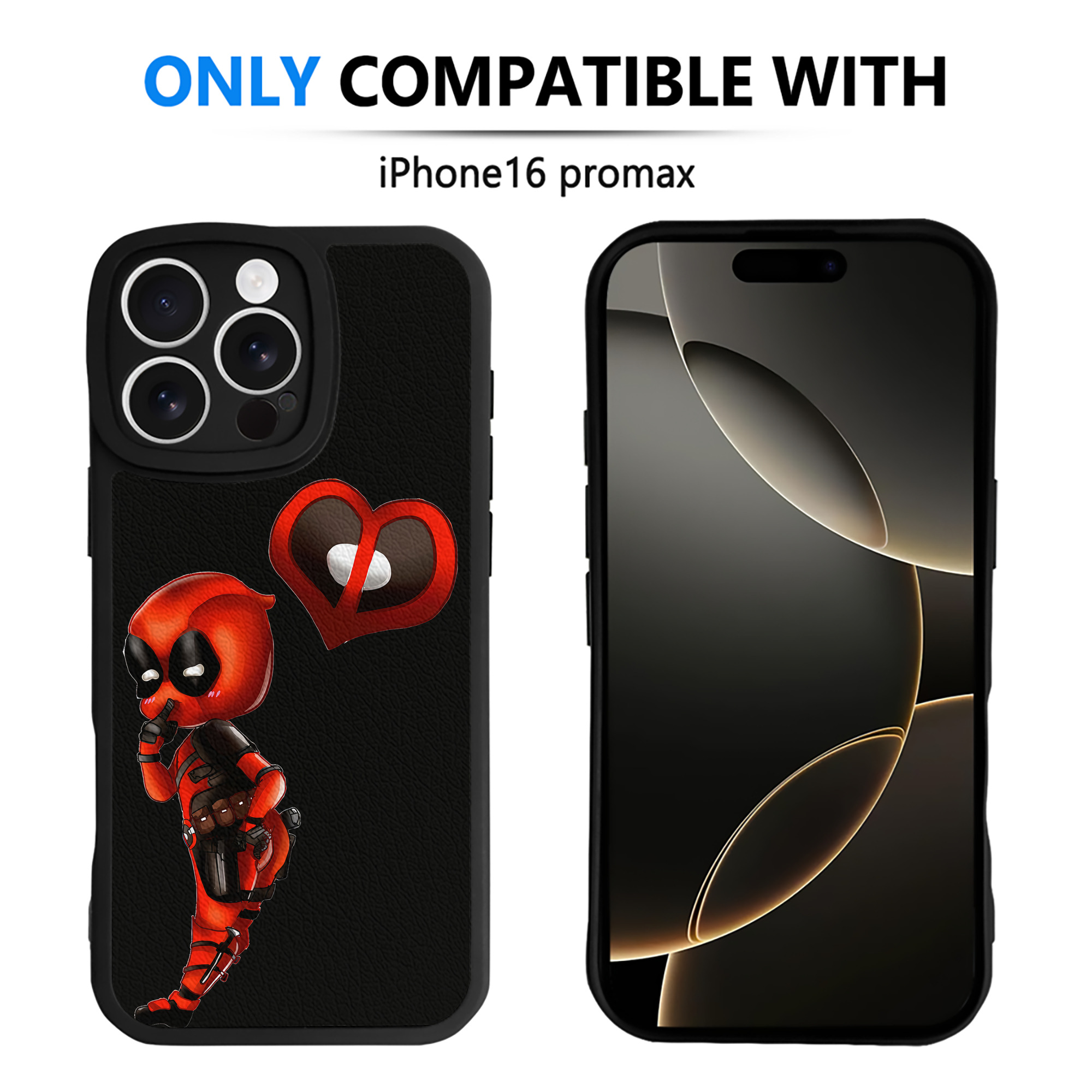 （画像用） Deadpool デッドプール 【iPhone 16シリーズ対応】シリコンスマホケース（レザー調） 材質：シリコン